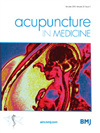 Acupuncture in Medicine雜志封面
